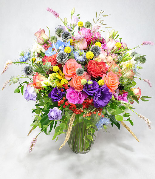 image of colorful flower bouquet in a vase