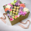 photo of the flower box with chocolates