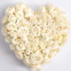 image of white rose heart