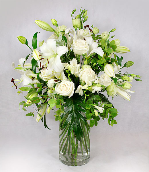 image of white flowers in a vase